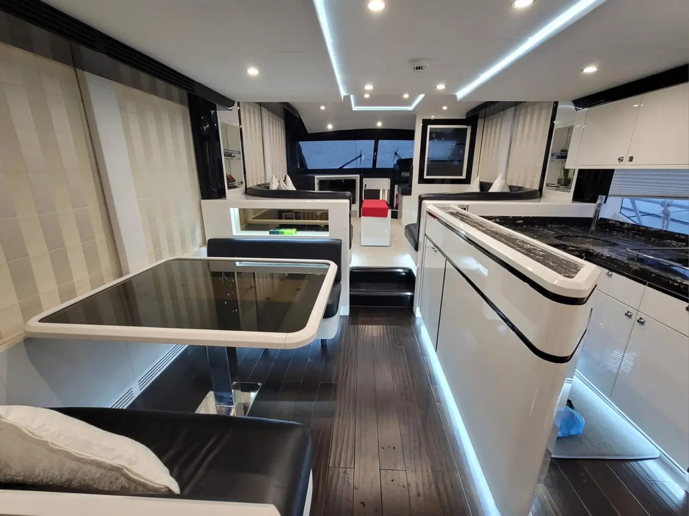 Salon on 66ft yacht