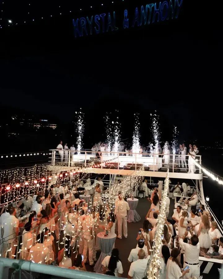 anniversary on a yacht in Dubai